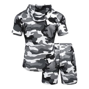 Vêtements d'été décontractés OEM/ODM, ensemble short et t-shirt en coton de haute qualité, nouveau design, ensemble short et t-shirt pour hommes - Product Image 2