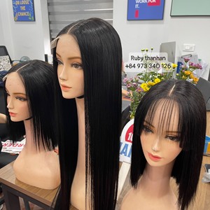 Perruque courte en dentelle Bob colorée pour l'été Perruques Bob colorées vertes Extensions de cheveux Cheveux vietnamiens alignés Disponibles - Product Image 2