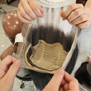 360 Transparent pour perruque femmes Super Double dessiné vietnamien Remy 100% vierge cheveux humains os droit pré plumé - Product Image 4