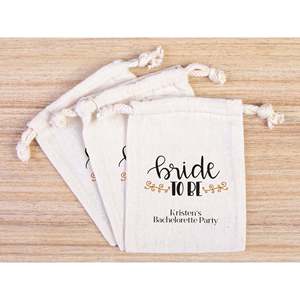 Custom Name Design Hangover <b>Bags</b> for <b>Bride</b>-<b>to</b>-<b>Be</b> Cotton Survival Kits for Bachelorette Party - Product Image 2