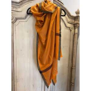 Pañuelo de pashmina étnico bordado de verano con tejido de diamante para hijab largo de tela de encaje color óxido con estampado. - Product Image 2