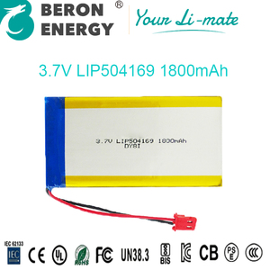 Batterie polymère au lithium OEM 1800mAh 3.7V UL1642 IEC62133 pour machine POS et navigateur GPS - Product Image 1