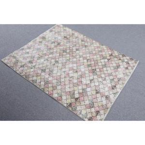 พรมวินเทจตุรกีขนาดเล็ก 3.4x4.3 ฟุต สีชมพู พรมขนสัตว์สีพื้น - Product Image 2