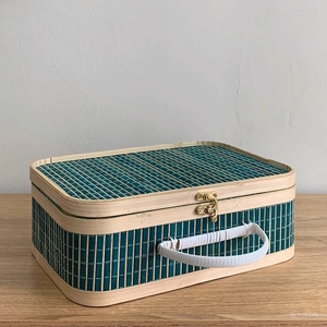 Caja de Regalo de Bambú Tejida a Mano, Caja de Embalaje Ecológica para Regalos, Bodas y Cestas - Product Image 2