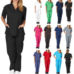 Custom logo Casual Wear Short Sleeve Long Sleeve Hospital Uniform <b>Scrubs</b> Work Wear Dental Medical White Nurse Uniform <b>Scrub</b> <b>Set</b> - Product Image 6