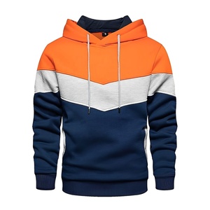 Sudadera con Capucha Estampada en Bloques de Color con Costuras OEM, Sudadera Deportiva Ajustada para Hombre, Ropa Deportiva para Correr, Sudaderas Personalizadas, Sudadera para Hombre - Product Image 3