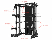 CooSport Fitness Commercial Gym All One Multi Functional Smith Machine Cable Trainer Musculation Tube en acier Q235