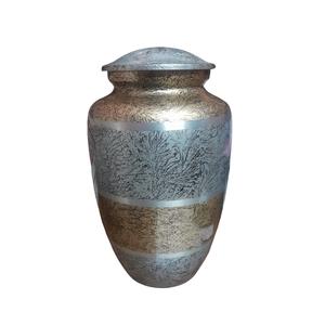 สติกเกอร์งานศพสำหรับผู้ใหญ่ทำจากอลูมิเนียมสีน้ำตาลโกศโลหะสำเร็จรูปสำหรับขี้เถ้าของมนุษย์สไตล์โมเดิร์นคลาสสิกยอดนิยม - Product Image 1