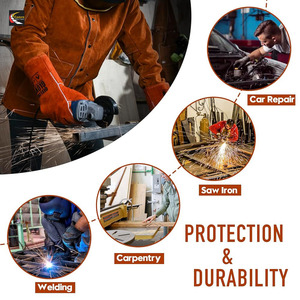 Vêtements de sécurité Veste de soudage en cuir Veste de soudage légère Veste de soudage à prix bon marché - Product Image 6