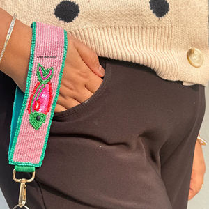 Llavero de Muñeca Personalizable, Hecho a Mano, Ecológico, de Algodón, con Forma Rectangular, Bordado con Letras, para Mamá, Maestra, Día del Partido - Product Image 1