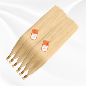 Extensions de cheveux humains Remy en vrac, tissage double, trame simple, couleur blonde, mèches de cheveux naturels, qualité salon - Product Image 6