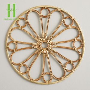 Top Selling Round Rattan Woven Placemats for Dining <b>Table</b> <b>Table</b> Decor <b>Christmas</b> Ratan Placemats OEM Placemats From Vietnam - Product Image 5