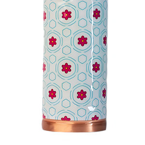 Hot Selling Floral Design Printed Copper Water <b>Bottle</b> For <b>Drinking</b> Water Outdoor Indoor - Product Image 3