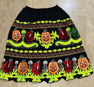 Traditional Micronesia Style Chuuk Dress Pohnpei <b>Skirts</b> New Design Embroidery Satin Natural Waist Quick Dry Anti-Bacterial <b>Skirt</b> - Product Image 1