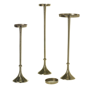 Bougeoir en métal poli argenté brillant pour décorations de mariage et de Noël Support de pilier à usage domestique - Product Image 6