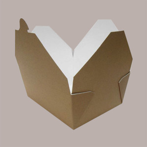 Boîte à Lunch Jetable Marron Moyen 152x120H65 Boîte Alimentaire à Emporter pour 60 Pièces, Papier Alimentaire Moyen, 60 Pièces - Product Image 1