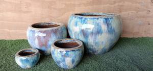 กระถางสีดำด้าน // กระถางต้นไม้เซรามิกเคลือบกลางแจ้ง // ผู้จัดจำหน่ายเครื่องปั้นดินเผาเวียดนาม - Product Image 3