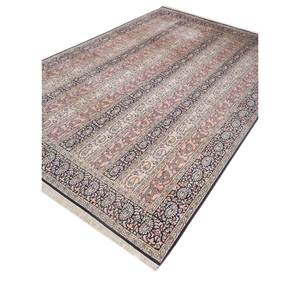 Tapis de sol moderne en soie nouée à la main Gulmarg bleu Pae-5805-Rectangle pour la maison, en viscose, polyester, nylon, tufté, imprimé, tissé pour la porte - Product Image 2