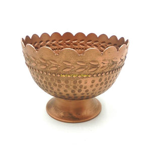 Bol de piédestal en argent poli avec bol de service décoratif à bord de corde pour salade de fruits pièce maîtresse élégante pour une utilisation dans la cuisine à domicile - Product Image 6