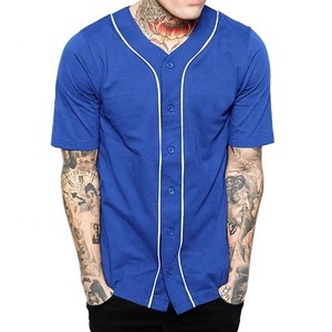 Custom <b>Mens</b> Fashion Blank Buttons <b>Shirt</b> Baseball Jersey Wholesale Baseball Uniform Baseball Jersey - Product Image 4