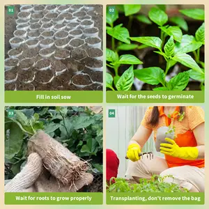 PP kain Nonwoven pertanian pembibitan tas untuk menanam sayuran jagung pohon alpukat kentang