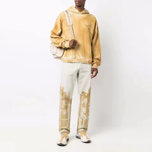 Sweat-shirt à capuche personnalisé 100% coton, sweat-shirts et hoodies vierges, surdimensionné, vintage, délavé à l'acide, décoloré au soleil, pour hommes - Product Image 6