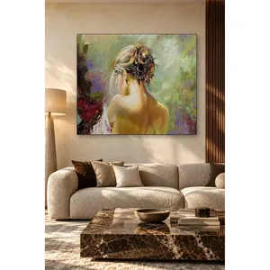 Fida, femme avec chignon, vue de dos, peinture à l'huile, portrait, impression sur toile - Product Image 5