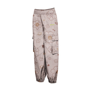 OEM taille personnalisée femmes coton Cargo pantalon taille haute ceinture élastique léger multi-poches respirant style décontracté ample - Product Image 3