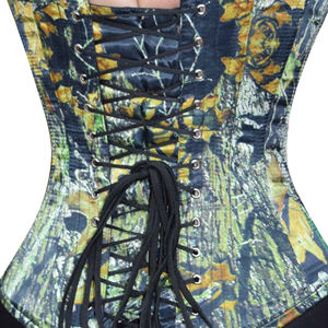 Corset à armatures inspiré de la nature, coupe cintrée, motif jungle numérique, pour le modelage de la taille - Product Image 5