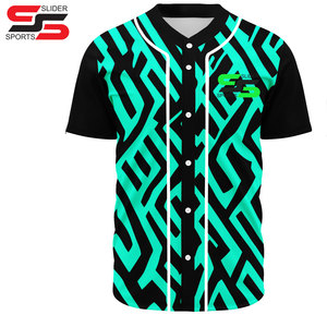 Camiseta de Béisbol Personalizada con Botones, 100% Poliéster, Impresión de Logotipo del Equipo |   Uniforme Deportivo para Clubes y Escuelas |   Proveedor OEM - Product Image 1