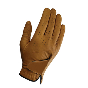 Gants de golf pour hommes de qualité supérieure Logo brodé personnalisé OEM Gants imperméables en cuir véritable avec protection UV pour le sport - Product Image 2