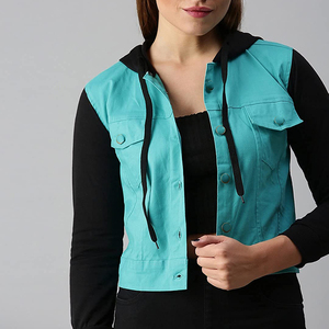 แจ็กเก็ตยีนส์แบบยั่งยืนสำหรับผู้หญิงเสื้อโค้ทยีนส์ระบายอากาศได้มีกระดุมเสื้อผ้าแฟชั่นสำหรับฤดูหนาวสำหรับฤดูใบไม้ร่วง - Product Image 3