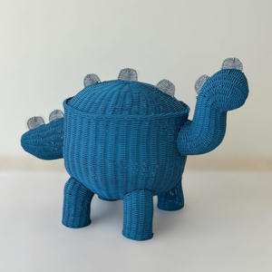 Panier de rangement pour jouets d'enfants en forme de rhinocéros, panier en rotin, paniers pour enfants avec couvercle - Product Image 6