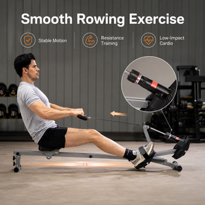 Rameur magnétique pliable BNcompany, capacité 200 kg, pour entraînement cardio à domicile - Product Image 1