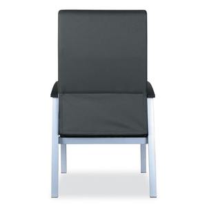 Alera ALEML2419 Chaise de bureau à dossier haut de la série MetaLounge, 24,6 x 26,96 x 42,91 pouces, siège/dossier noir, base argentée 24,6 pouces. X - Product Image 3