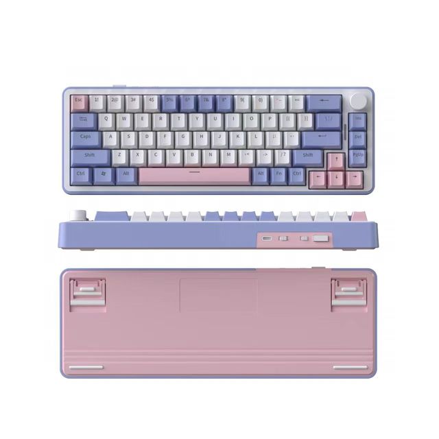 Custom Logo Gasket Hot Swappable Gaming Keyboard BT 2.4GHz Wireless Type C 3in1 RGB Backlit Silent Keyboard for PC Desktop