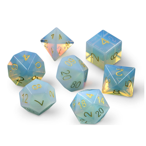 Dados de Piedra de Alta Calidad, Opalita, Cristal Natural, Piedras Preciosas de Sanación Reiki, Piedra Grabada, Juego de Dados Personalizados, Piedra de Cristal Vikinga - Product Image 1