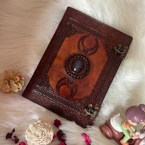 Diario de cuero hecho a mano para mujeres y hombres cuaderno de regalo personalizado hilo cosido puntada - Product Image 4