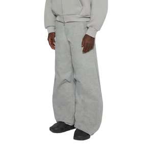 Pantalons pour hommes personnalisés pantalons en éponge française 100% coton Baggy pantalon de survêtement à jambes larges hommes 2025 - Product Image 3