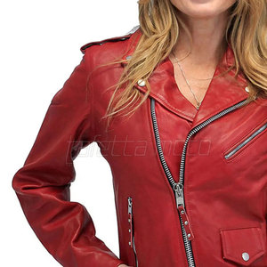 Chaqueta de Cuero para Motocicleta de Talla Grande, Ropa de Carreras, Chaqueta de Cuero para Motocicleta para Mujer, Nuevo Diseño, Chaqueta de Cuero para Motocicleta para Mujer - Product Image 6