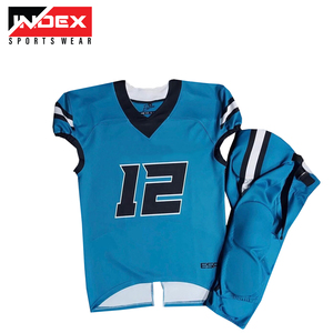 Camiseta de fútbol americano de media manga de talla grande con número de nombre de equipo cosido personalizado de malla transpirable de alta calidad para camiseta de uniforme - Product Image 2