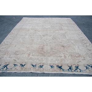 Tapis turc surdimensionné 9,7x12,4 pieds, tapis vintage, tapis gris patchwork - Product Image 1