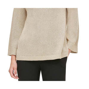 Maglione da Donna Calvin Klein con Bottoni sulle Spalle, Marrone Metallizzato, Taglia Piccola per la Stagione Autunnale - Product Image 3