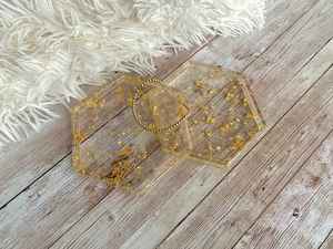 Sous-verres en acrylique transparents en feuille d'or de luxe légers Sous-verres en acrylique créatifs nordiques pour tasses à thé - Product Image 3