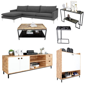 ชุดเฟอร์นิเจอร์ห้องนั่งเล่นทันสมัย 6 ชิ้น รุ่น PK009 - Product Image 1