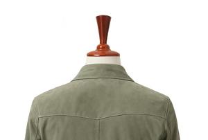 MEN MOTORCYCLE <b>JACKET</b> HAILY GOAT SUEDE High Quality Genuine Handmade Western Stand Collar Winter Front Vintage Breathable Zipper - Product Image 3