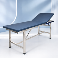 Table d'examen médical réglable en acier inoxydable, table de traitement portable, table de massage pour hôpital et clinique