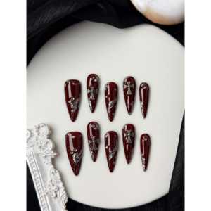 Uñas Postizas Crimson Sanctum, Elegantes y a la Moda - Product Image 4