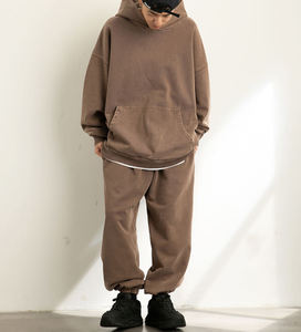 Survêtement pour homme de qualité supérieure 100% coton, décontracté, surdimensionné, sweat-shirt à capuche et jogging, impression lourde du logo, survêtement - Product Image 6