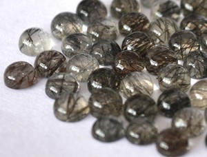 ควอตซ์รูไทล์สีดำธรรมชาติทรงหลวม4มม. สีดำรูไทล์ - Product Image 5